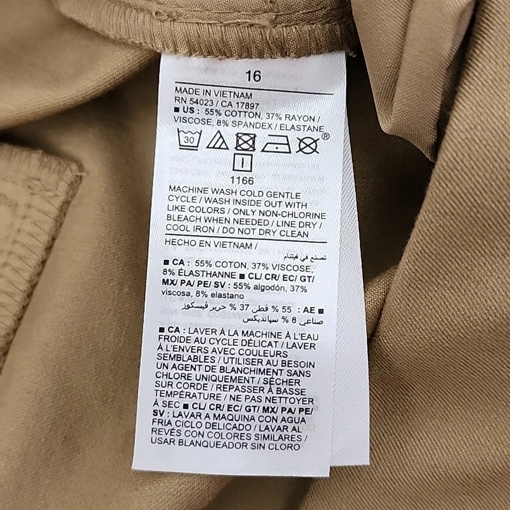 Old Navy Women's Pixie Skinny High-Rise Ankle Pant Tan Never Fade Size 16 - Picture 7 of 14